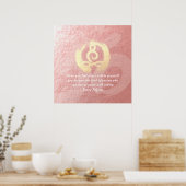 Yoga Instructor Meditation Pose citeert Zen OM Sig Poster (Keuken)