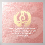 Yoga Instructor Meditation Pose citeert Zen OM Sig Poster (Voorkant)