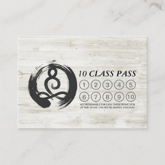 Yoga Instructor Meditation Pose Class Pass Loyalty (Voorkant)