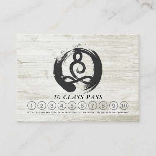 Yoga Instructor Meditation Pose Class Pass Loyalty (Voorkant)