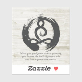 Yoga Instructor Meditation Pose Healer ZEN Citaten Sticker