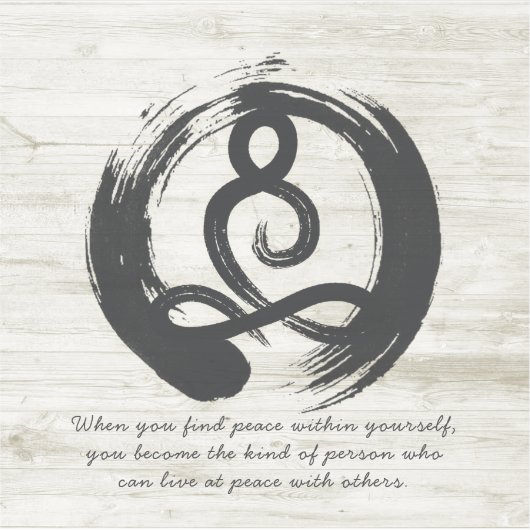 Yoga Instructor Meditation Pose Healer ZEN Citaten Sticker (Voorkant)