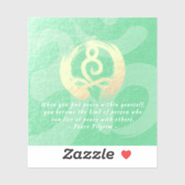 Yoga Instructor Meditation Pose Healer ZEN Citaten Sticker