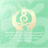 Yoga Instructor Meditation Pose Healer ZEN Citaten Sticker (Voorkant)