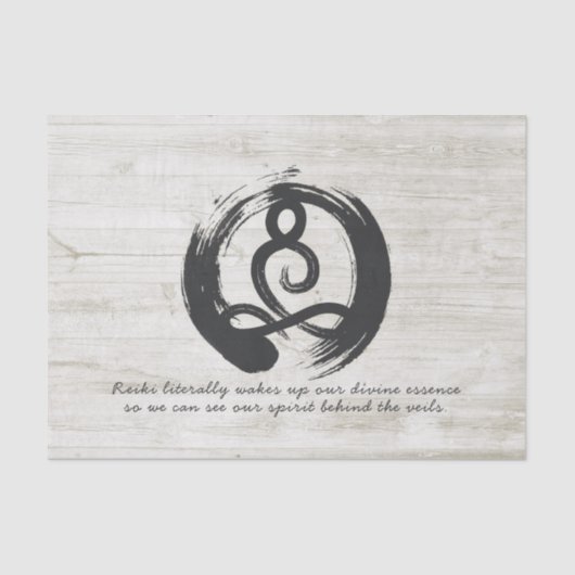 Yoga Instructor Meditation Pose Healer ZEN Citaten Tissuepapier (Voorkant)