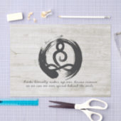 Yoga Instructor Meditation Pose Healer ZEN Citaten Tissuepapier (Craft)