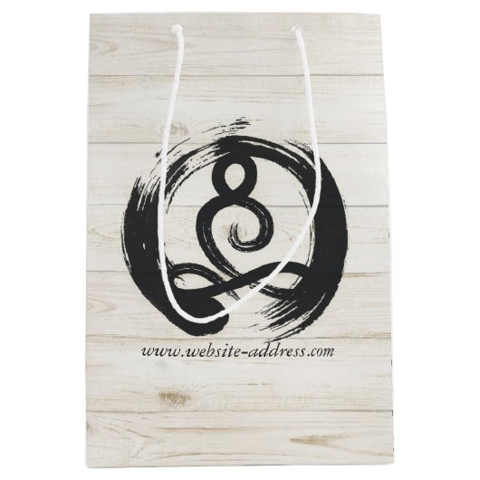 Yoga Instructor Meditation Pose Healer ZEN Symbool Medium Cadeauzakje (Voorkant)