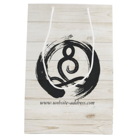 Yoga Instructor Meditation Pose Healer ZEN Symbool Medium Cadeauzakje (Achterkant)