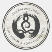 Yoga Instructor Meditation Pose Life Coach Healer Ronde Sticker (Voorkant)