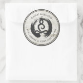 Yoga Instructor Meditation Pose Life Coach Healer Ronde Sticker (Tas)