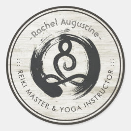 Yoga Instructor Meditation Pose Life Coach Healer Ronde Sticker