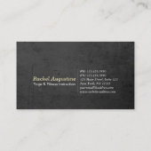 Yoga Instructor Meditation Pose OM Symbol Galaxy Visitekaartje (Achterkant)