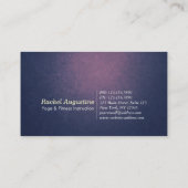 Yoga Instructor Meditation Pose OM Symbool Paars Visitekaartje (Achterkant)