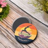 Yoga Instructor Meditation Pose Sun Flying Island Magneet