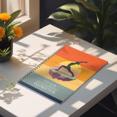 Yoga Instructor Meditation Pose Sun Flying Island Notitieboek