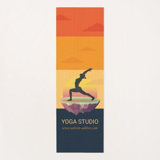 Yoga Instructor Meditation Pose Sun Flying Island Yogamat (Voorkant)