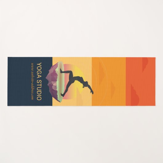 Yoga Instructor Meditation Pose Sun Flying Island Yogamat (Voorkant (horizontaal))