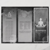 Yoga Instructor Meditation Pose Tri-Fold Brochures (Voorkant)