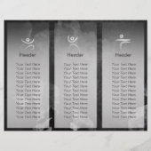 Yoga Instructor Meditation Pose Tri-Fold Brochures (Achterkant)