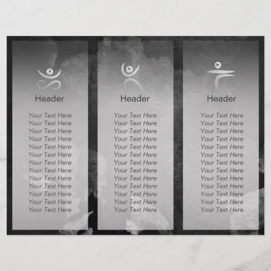 Yoga Instructor Meditation Pose Tri-Fold Brochures (Achterkant)