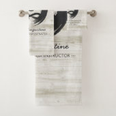 Yoga Instructor Meditation Pose Zen Symbol Quotes Bad Handdoek (Insitu)