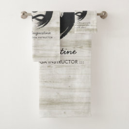 Yoga Instructor Meditation Pose Zen Symbol Quotes Bad Handdoek