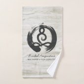 Yoga Instructor Meditation Pose Zen Symbol Quotes Bad Handdoek (Handdoek)