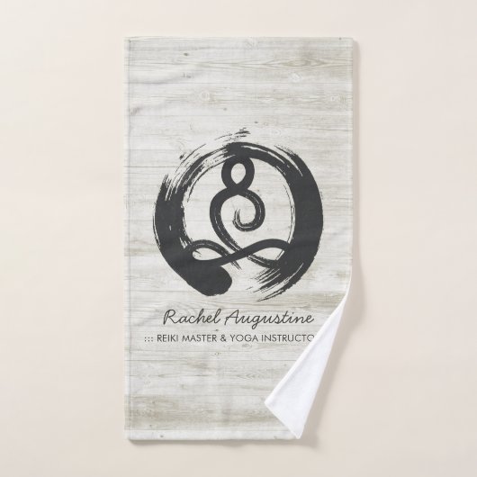 Yoga Instructor Meditation Pose Zen Symbol Quotes Bad Handdoek (Handdoek)