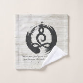 Yoga Instructor Meditation Pose Zen Symbol Quotes Bad Handdoek (Wasdoekje)
