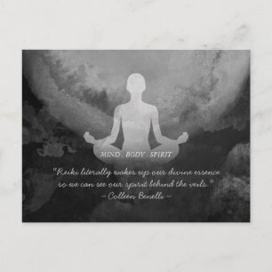 Yoga Instructor Meditation Pose Zen Symbol Quotes Briefkaart
