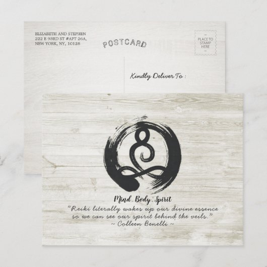 Yoga Instructor Meditation Pose Zen Symbol Quotes Briefkaart (Voorkant / Achterkant)