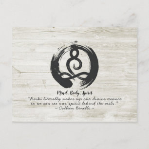 Yoga Instructor Meditation Pose Zen Symbol Quotes Briefkaart