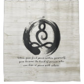 Yoga Instructor Meditation Pose Zen Symbol Quotes Douchegordijn (Voorkant)