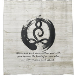 Yoga Instructor Meditation Pose Zen Symbol Quotes Douchegordijn