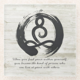 Yoga Instructor Meditation Pose Zen Symbol Quotes Glazen Onderzetter