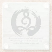 Yoga Instructor Meditation Pose Zen Symbol Quotes Glazen Onderzetter (Achterkant)
