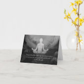 Yoga Instructor Meditation Pose Zen Symbol Quotes Kaart (Gele Bloem)
