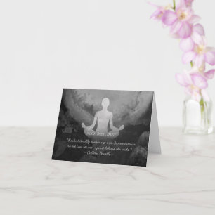 Yoga Instructor Meditation Pose Zen Symbol Quotes Kaart