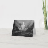 Yoga Instructor Meditation Pose Zen Symbol Quotes Kaart (Voorkant)