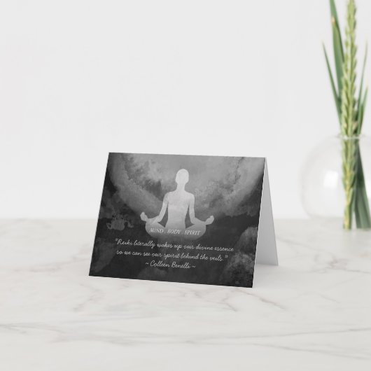 Yoga Instructor Meditation Pose Zen Symbol Quotes Kaart (Voorkant)