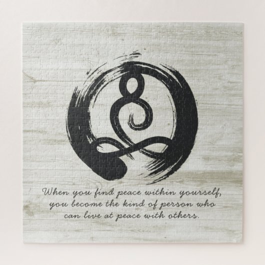 Yoga Instructor Meditation Pose Zen Symbol Quotes Legpuzzel (Verticaal)