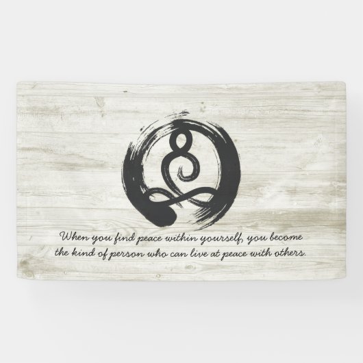 Yoga Instructor Meditation Pose Zen Symbol Quotes Spandoek (Horizontaal)