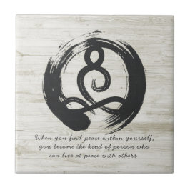 Yoga Instructor Meditation Pose Zen Symbol Quotes Tegeltje