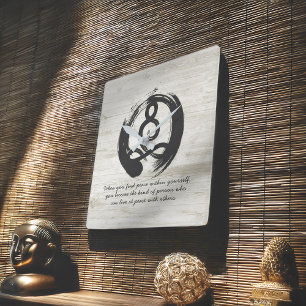 Yoga Instructor Meditation Pose Zen Symbol Quotes Vierkante Klok