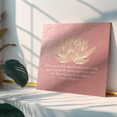 YOGA Instructor Meditation Quote Roos Gold Lotus Poster