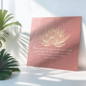 YOGA Instructor Meditation Quote Roos Gold Lotus Poster