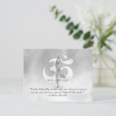 Yoga Instructor Meditation Tree Pose Om Sign Quote Briefkaart (Staand voorkant)