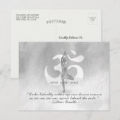 Yoga Instructor Meditation Tree Pose Om Sign Quote Briefkaart (Voorkant / Achterkant)