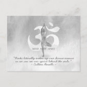 Yoga Instructor Meditation Tree Pose Om Sign Quote Briefkaart (Voorkant)