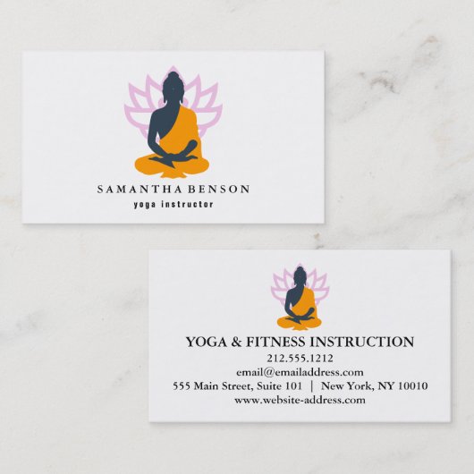 Yoga Instructor Meditation Visitekaartje (Voorkant / Achterkant)